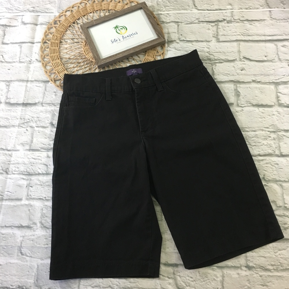 NYDJ Black Bermuda Jean Shorts Size 4